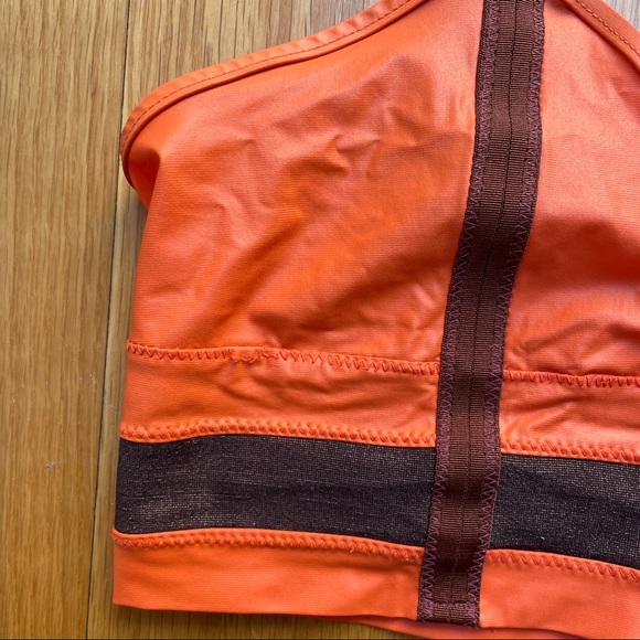 VPL bright orange and brown sparkle stretchy bra - Picture 6 of 8
